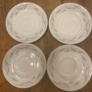 Vintage Valmont China Royal Wheat Saucers Set of 4